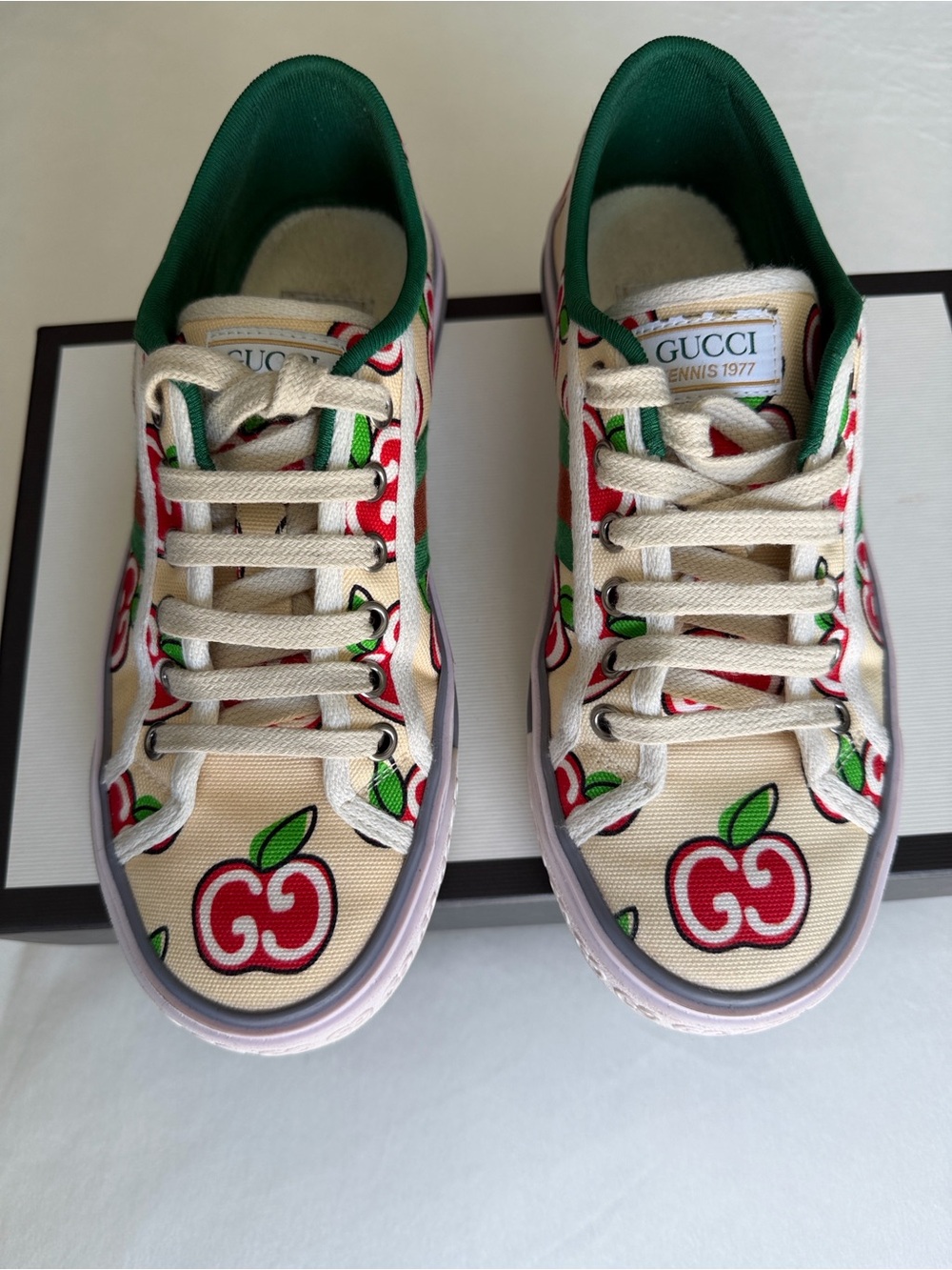 Gucci Off-White GG Apple Tennis 1977 Sneakers - Picture 3 of 7